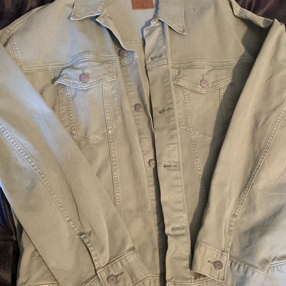 Men's Green Denim Jacket